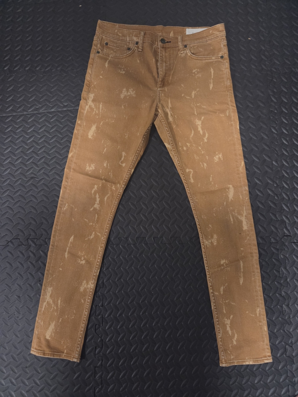 rag & bone Men’s Skinny Washed Brown Jeans